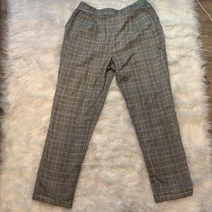 Black and white plaid pants